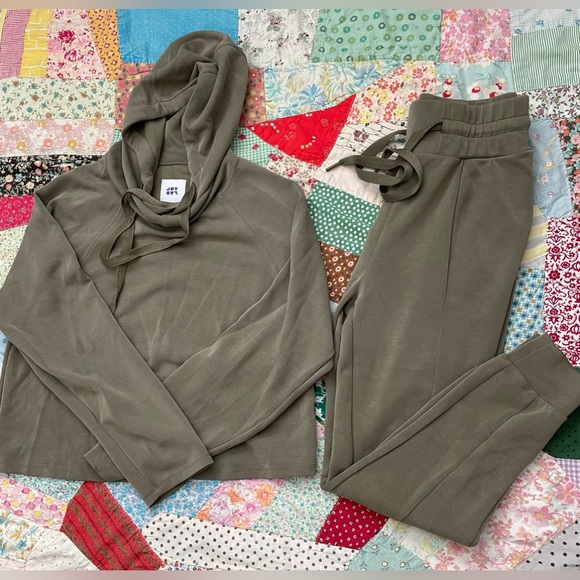 JoyLab Lounge Matching Hoodie & Pants Set Size XS ExcellentShape SageGreen Color - Picture 14 of 14